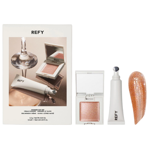 REFY - Shimmer Lip Gloss & Cream Highlighter Duo Gift Set