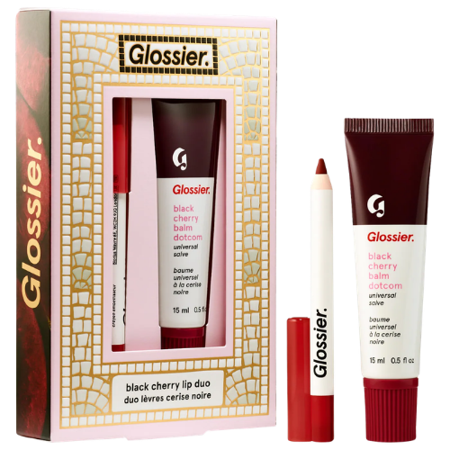 Glossier - Black Cherry Balm Dotcom & Mini Lip Line Lip Liner Pencil Makeup Gift Set