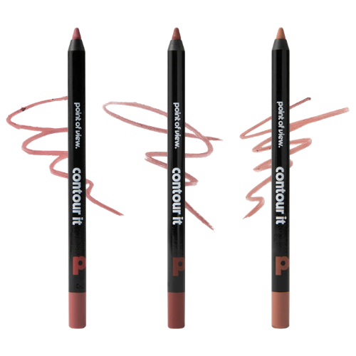 point of view. - contour it long-lasting lip liner trio makeup gift set