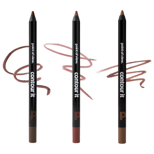 point of view. - contour it long-lasting lip liner trio makeup gift set