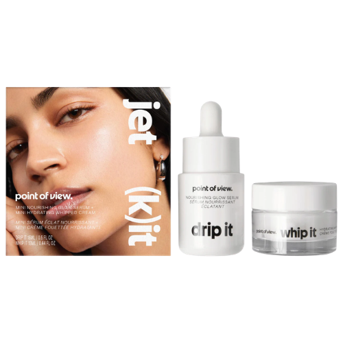 point of view. - mini jet (k)it duo skincare gift set