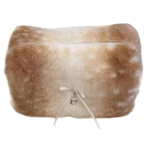 Deer Faux Fur Toiletry Bag