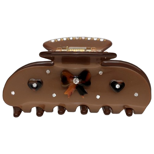 EMI JAY - Sweetheart Hair Claw Clip in Cocoa Cashmere